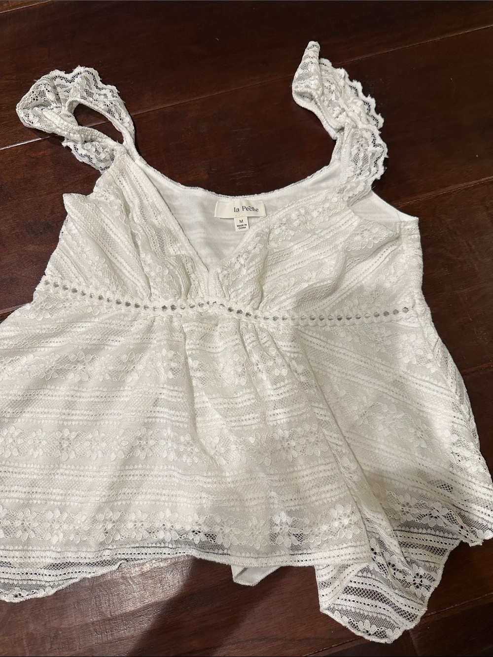 White Lace Camisole Tank